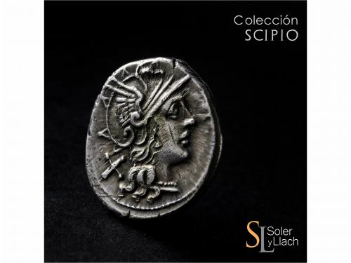 REPÚBLICA ROMANA. Denario. 145 a.C. ITIA. L. Itius. Rev.: Di