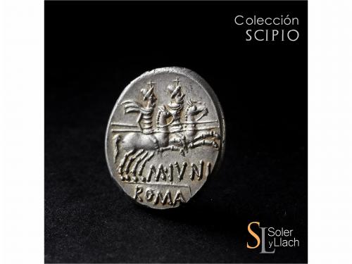 REPÚBLICA ROMANA. Denario. 149 a.C. JUNIA. M. Junius Silanus