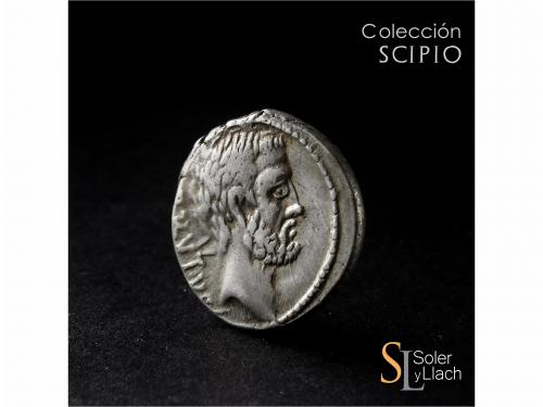 REPÚBLICA ROMANA. Denario. 54 a.C. JUNIA. Q. Caepio Brutus. 