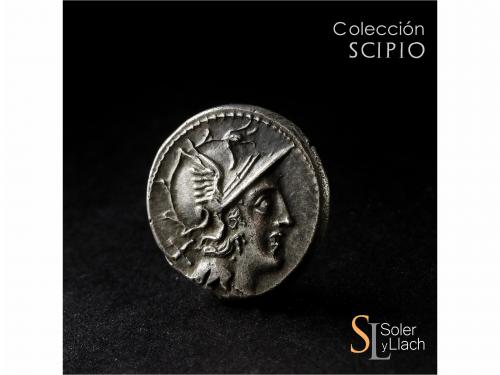 REPÚBLICA ROMANA. Denario. 154 a.C. JUVENTIA. Caius Juventiu