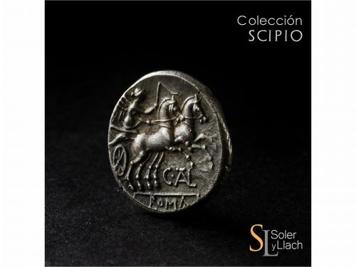 REPÚBLICA ROMANA. Denario. 154 a.C. JUVENTIA. Caius Juventiu