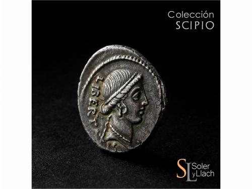 REPÚBLICA ROMANA. Denario. 45 a.C. LOLLIA. Lollius Palikanus