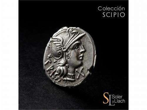 REPÚBLICA ROMANA. Denario. 136 a.C. LUCRETIA. Cnaeus Lucreti