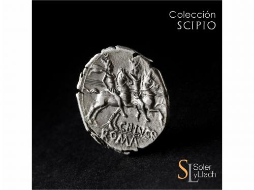 REPÚBLICA ROMANA. Denario. 136 a.C. LUCRETIA. Cnaeus Lucreti