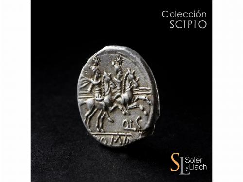 REPÚBLICA ROMANA. Denario. 200-195 a.C. LUTATIA. Q. Lutatis 