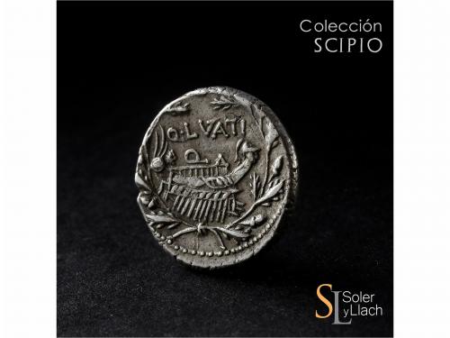 REPÚBLICA ROMANA. Denario. 109-108 a.C. LUTATIA. Q. Lutatius