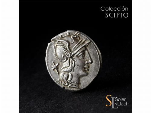 REPÚBLICA ROMANA. Denario. 132 a.C. MAENIA. Publius Maenius 