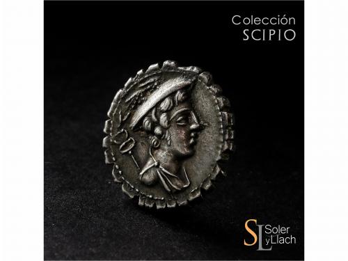 REPÚBLICA ROMANA. Denario. 82 a.C. MAMILIA. C. Mamilius Lime