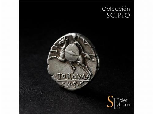 REPÚBLICA ROMANA. Denario. 113-112 a.C. MANLIA. L. Manlius T