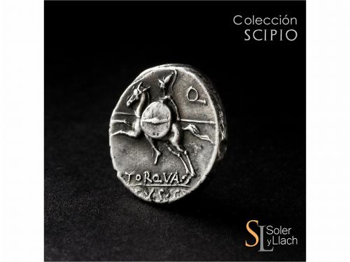 REPÚBLICA ROMANA. Denario. 113-112 a.C. MANLIA. L. Manlius T