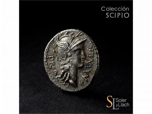 REPÚBLICA ROMANA. Denario. 82 a.C. MANLIA. L. Manlius Torqua