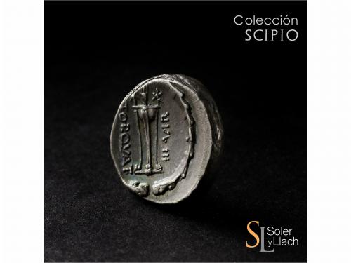 REPÚBLICA ROMANA. Denario. 65 a.C. MANLIA. L. Manlius Torqua