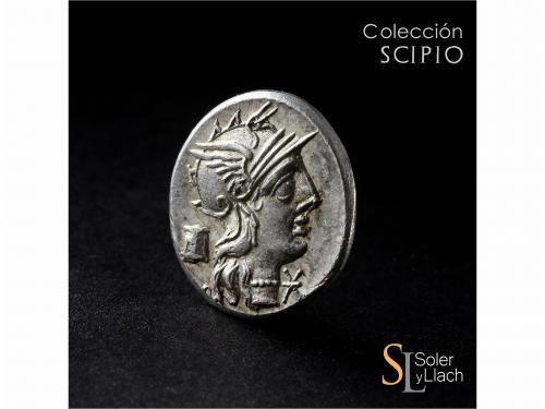 REPÚBLICA ROMANA. Denario. 134 a.C. MARCIA. M. Marcius Mn. f