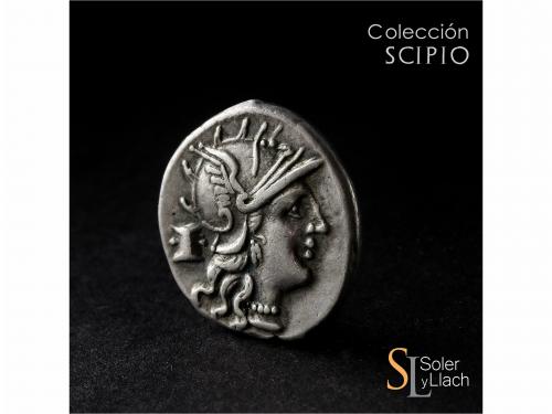 REPÚBLICA ROMANA. Denario. 134 a.C. MARCIA. M. Marcius M.n f