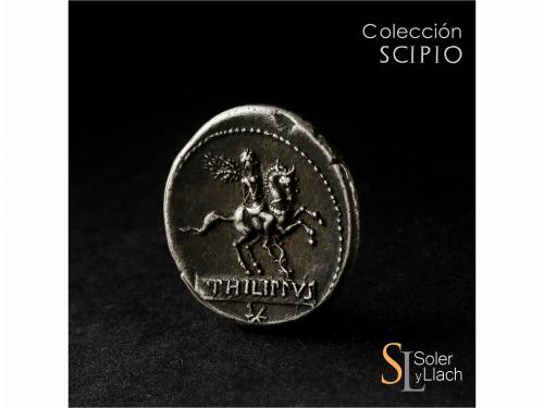 REPÚBLICA ROMANA. Denario. 113-112 a.C. MARCIA. L. Marcius P