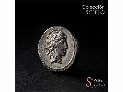 REPÚBLICA ROMANA. Denario. 88 a.C. MARCIA. L. Marcius Censor