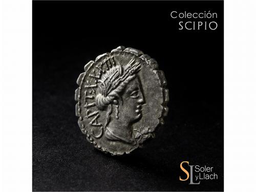 REPÚBLICA ROMANA. Denario. 81 a.C. MARIA. C. Marius C.f. Cap