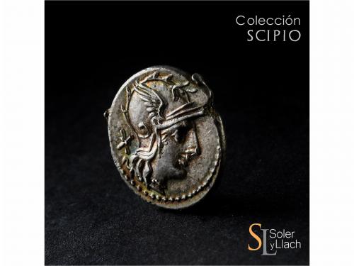 REPÚBLICA ROMANA. Denario. 134 a.C. MINUCIA. Ti Minucius Aug