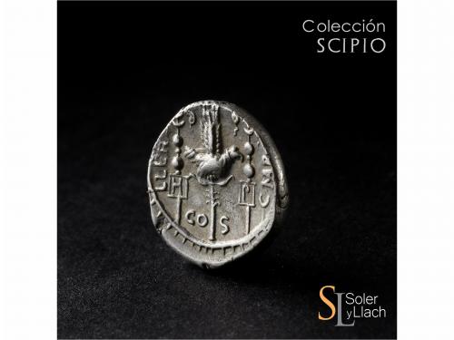 REPÚBLICA ROMANA. Denario. 49 a.C. NERIA. Cn. Nerius, L. Cor