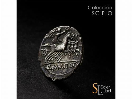 REPÚBLICA ROMANA. Denario. 133 a.C. NUMITORIA. C. Numitorius