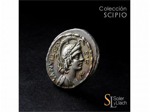 REPÚBLICA ROMANA. Denario. 67 a.C. PLAETORIA. M. Plaetorius 