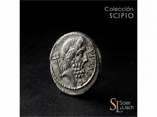 REPÚBLICA ROMANA. Denario. 60 a,C. PLAUTIA. P. Plautius Hyps