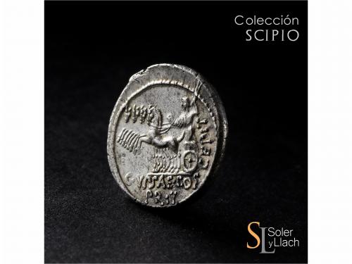 REPÚBLICA ROMANA. Denario. 60 a,C. PLAUTIA. P. Plautius Hyps