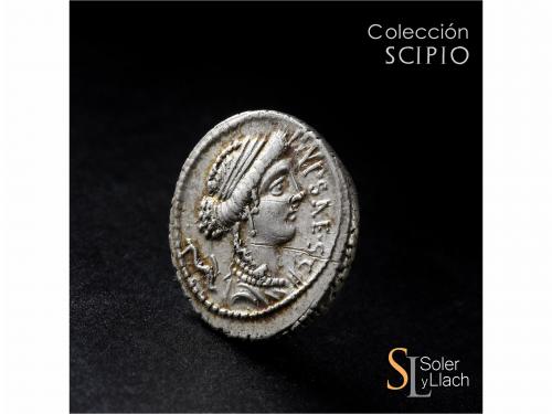 REPÚBLICA ROMANA. Denario. 60 a.C. PLAUTIA. P. Plautius Hyps