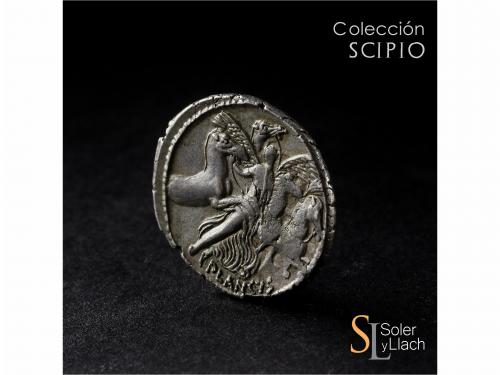 REPÚBLICA ROMANA. Denario. 47 a.C. PLAUTIA. L. Plautius Plan