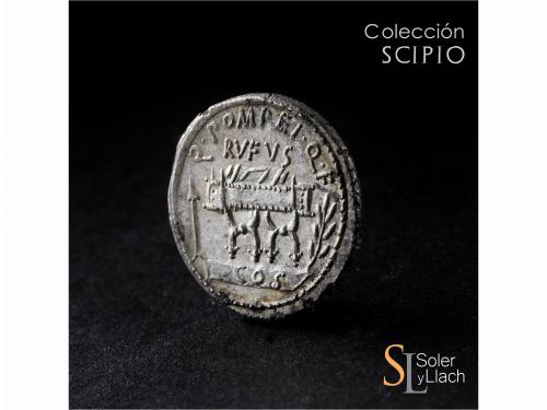 REPÚBLICA ROMANA. Denario. 54 a.C. POMPEIA. Q. Pompeius Rufu