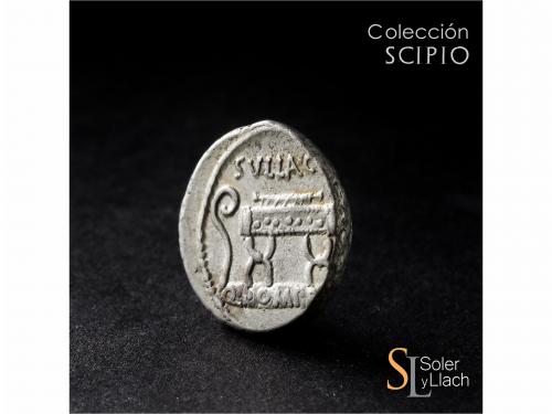 REPÚBLICA ROMANA. Denario. 54 a.C. POMPEIA. Q. Pompeius Rufu