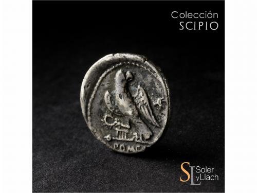 REPÚBLICA ROMANA. Denario. 73 a.C. POMPONIA. Q. Pomponius Ru