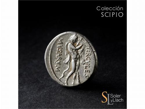 REPÚBLICA ROMANA. Denario. 66 a.C. POMPONIA. Q. Pomponius Mu