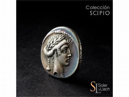 REPÚBLICA ROMANA. Denario. 66 a.C. POMPONIA. Q. Pomponius Mu