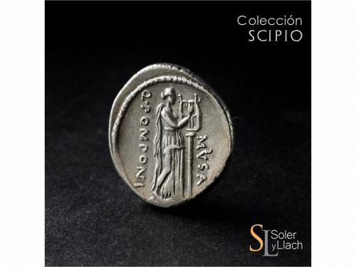 REPÚBLICA ROMANA. Denario. 66 a.C. POMPONIA. Q. Pomponius Mu