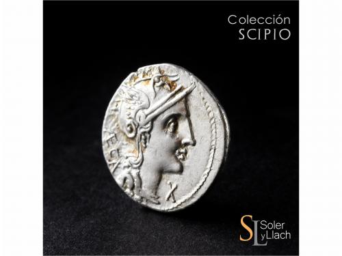 REPÚBLICA ROMANA. Denario. 110-109 a.C. PORCIA. P. Porcius L