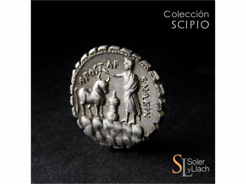 REPÚBLICA ROMANA. Denario. 81 a.C. POSTUMIA. A. Postumius A.