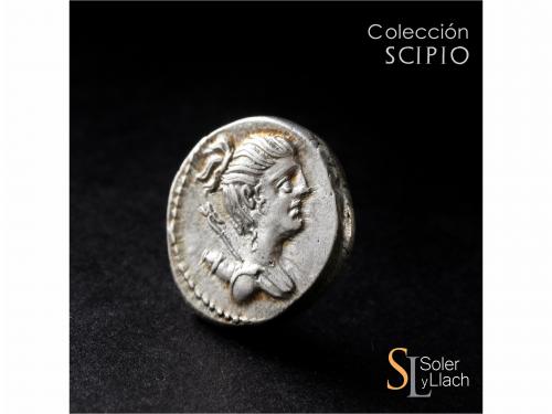 REPÚBLICA ROMANA. Denario. 74 a.C. POSTUMIA. C. Postumius At