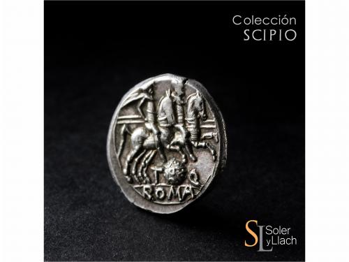 REPÚBLICA ROMANA. Denario. 126 a.C. QUINCTIA. T. Quinctius F