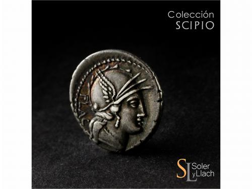 REPÚBLICA ROMANA. Denario. 77 a.C. RUTILIA. L. Rutilius Flac