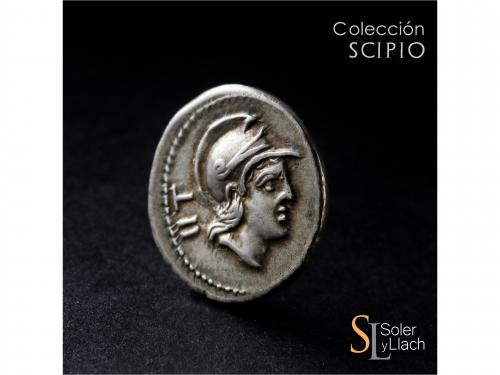 REPÚBLICA ROMANA. Denario. 77 a.C. SATRIENA. P. Satrienus. A