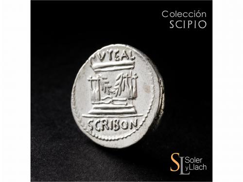 REPÚBLICA ROMANA. Denario. 62 a.C. SCRIBONIA. L. Scribonius 
