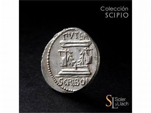 REPÚBLICA ROMANA. Denario. 62 a.C. SCRIBONIA. L. Scribonius 