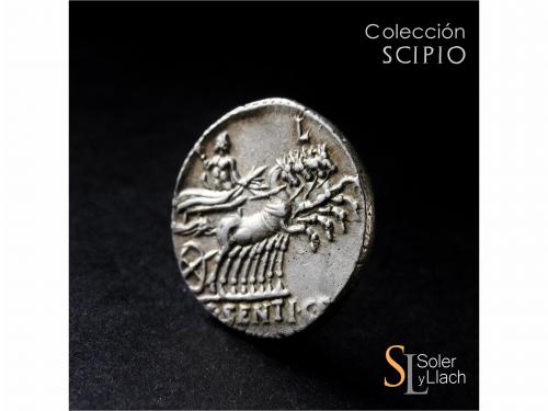 REPÚBLICA ROMANA. Denario. 101 a.C. SENTIA. Lucius Sentius C