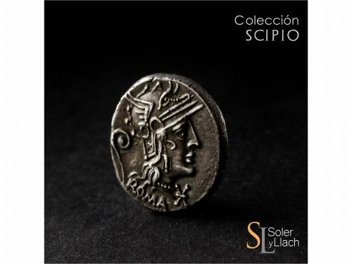 REPÚBLICA ROMANA. Denario. 127 a.C. SERVILIA. Caius Serveili