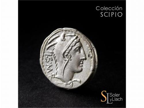 REPÚBLICA ROMANA. Denario. 105 a.C. THORIA. L. Thorius Balbu