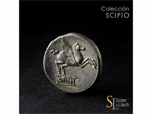 REPÚBLICA ROMANA. Denario. 90 a.C. TITIA. Q. Titius. Anv.: C