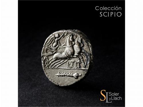 REPÚBLICA ROMANA. Denario. 89 a.C. TITURIA. L. Titurius L.f.