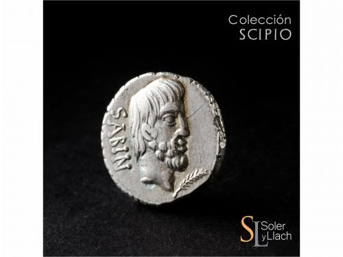 REPÚBLICA ROMANA. Denario. 89 a.C. TITURIA. L. Titurius L.f.