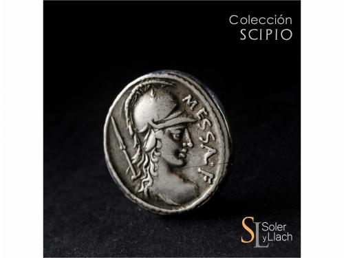 REPÚBLICA ROMANA. Denario. 53 a.C. VALERIA. M. Valerius Mesa